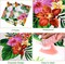 2 Pcs Large Summer Floral Table Cloth Hawaiian Tropical Tablecloth Hawaiian Decoration Disposable Butterfly Tablecloth
